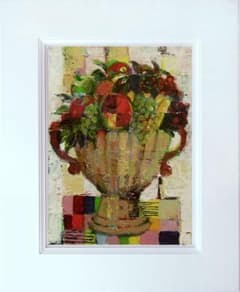 メルカリ  絵画　絵　額付き (白）油絵　uF6-113002　静物（果物） 絵画 絵 額付(白) 油絵 uF6-113002 静物 果物 メルカリ 絵画 絵