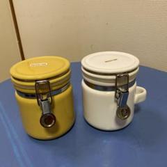 BEE HOUSE レトロ 陶器製 密封容器 保存容器キャニスター持ち手付