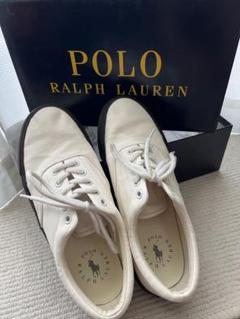 ポロラルフローレン　レザースニーカー　白　POLO RALPH LAURENのサムネイル