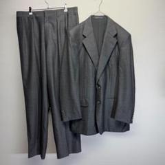 【美品】Burberrys セットアップスーツ ダブル ネイビー シェルボタン H□オールドバーバリー/BURBERRYS 上下スーツセットアップ【92