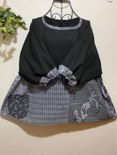 着物リメイクno.2503★木綿絣・ドルマン袖　チュニック　ワンピース i-img565x1200-