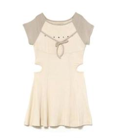 ワンピース Mary logo flare mini dress Black andmary ANDMARY】Mary logo flare mini dress