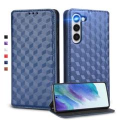 Galaxy S23 手帳型ケース 高級合皮 カード収納 マグネット開閉 ブルー