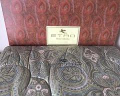 ETRO エトロ 西川産業 羊毛 肌掛けグリーン系
