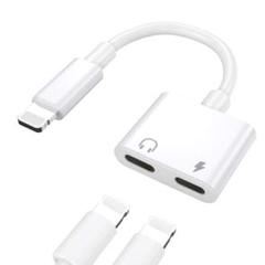 iPhone イヤホン 変換 アダプタ 2in1 ライトニング 充電 同時