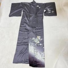 D906 訪問着　亀甲　花刺繍　正絹　着物　袷 D906 訪問着 亀甲 花刺繍 正絹 着物 袷 - メルカリ