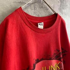 古着 企業系 アメリカ輸入 両面プリント Tシャツ 半袖 赤色 Lサイズ