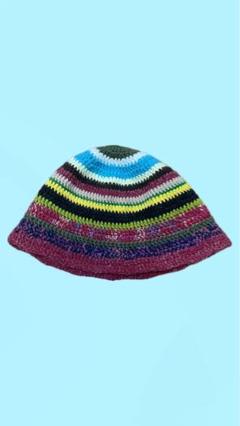 クラッシャーハット　クロシェハット　ビーニー　ハンドメイド　かぎ編み　帽子