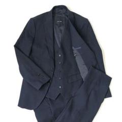 【美品】JOSEPH HOMME　スリーピース　スーツ　コットン　ネイビーのサムネイル