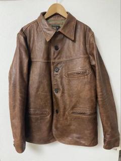 DOUBLE RL RRL 最初期三ツ星タグレザーカーコート