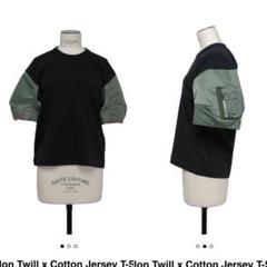 関税送料込【sacai】Paneled jersey and twill トップス Nylon Twill x Cotton Jersey T-Shirt | sacai Official Store