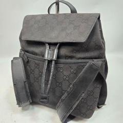 美品　GUCCI リュックサック　GG　キャンバス　ショルダーバッグ レザー