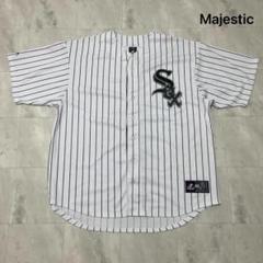 【MLB】 ホワイトソックスベースボールシャツ ストライプチーム刺繍ゲームシャツ 26670218-1.jpg