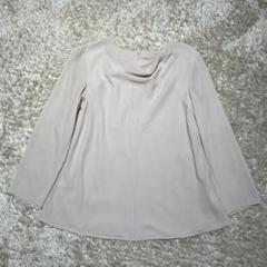 Theory luxeベージュ ドレープネックシャツ 長袖38