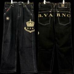 良品 BARNI VARNO ブラック コットン パンツ 95