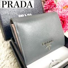 ✨極美品✨ PRADA ミニ財布 ラウンドファスナー トライアングル