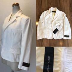 未使用★DSQUARED2 ディースクエアード 白 ジャケット42