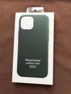 【新品】純正 iPhone 13 mini レザーケース・セコイアグリーン① Apple 純正 レザーケース iPhone 13 mini用 セコイアグリーン