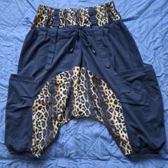 ヒョウ柄 サルエルハーフパンツ XL ショートパンツのサムネイル