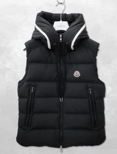 美品★MONCLER 切替 ダウン×ニット ダウンベスト ワッペン付 S brand-td-store_j06-st40112