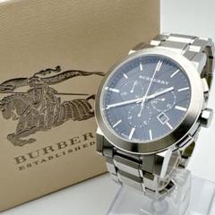 ✨ 動作OK Burberry バーバリー クロノグラフ 腕時計 シルバー Burberry バーバリー 腕時計 クロノグラフ ジャンク メンズ シルバー