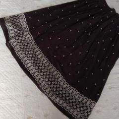 刺繍　ギャザースカート
