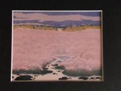 チャンプー　（張歩）「出岫図」　風景画　中国美術　額付き　箱付き 国内外の人気が集結 チャンプー 箱付き 額付き 中国美術 風景画