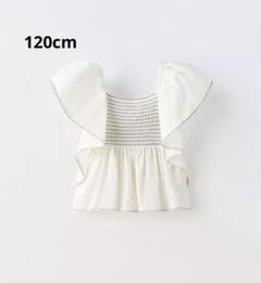 ZARA ブラウス　tシャツ　半袖　ノースリーブ　白　女の子　120cm