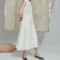 美品 19SS セオリーリュクス 雑誌掲載 アイレット ロングスカート