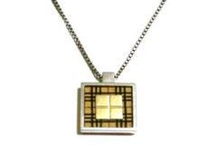 Burberry チェック シルバー ネックレス 925 ノバ 00s スクエア