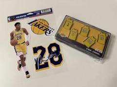 【未使用】LAKERS ピンバッジ(非売品) and 八村塁選手のステッカー 未使用】LAKERS ピンバッジ(非売品) and 八村塁選手のステッカー