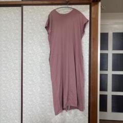 UNIQLO　マーセライズコットンロングTワンピースフレンチスリーブサイズXL