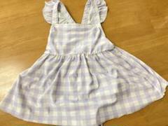 【美品】サマンサモスモス ラーゴム 水着 女の子 ラベンダー チェック