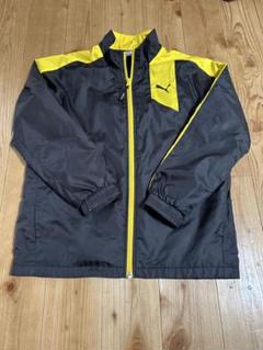 値下げ　プーマ　ウインドブレーカー　シルバー✖️ネイビー　上下セットアップ　150 PUMA プーマ ウインドブレーカー上下セット 150サイズ - メルカリ