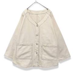 美品 Lian ノーカラーカバーオール オーバーサイズ デニム ヴィンテージ感