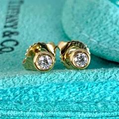 R*長様 片耳用 ティファニー K18 バイザヤード ダイヤ ピアス　極美品 TIFFANYティファニー K18 バイザヤード ダイヤ ピアス 5319