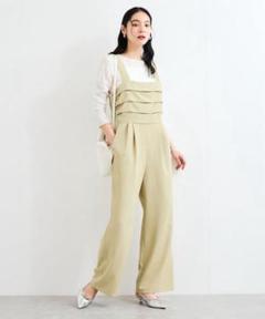 【新品タグ付き】VIS フロントタックデザインサロペット/オールインワン
