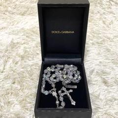DOLCE&GABBANA ネックレス　ロザリオ　クリア　希少カラー　箱付き DOLCE&GABBANA ネックレス ロザリオ クリア 希少カラー 箱付き