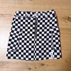 美品 ラブトキシック 140 チェッカーフラッグ カーゴ スカート インパン付き