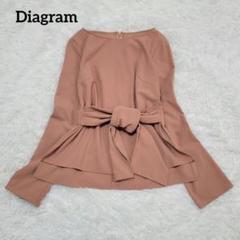 美品★ Diagram GRACECONTINENTAL　ウエストリボンブラウス
