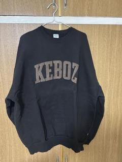 ケボズ KEBOZ スウェット トレーナー ハーフジップ センター ロゴ 黒 青 ケボズ KEBOZ スウェット トレーナー ハーフジップ センター