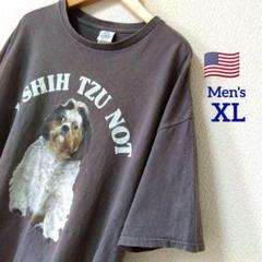 USA古着アニマル犬 Tシャツ メンズXL ダークグレー　オーバーサイズのサムネイル