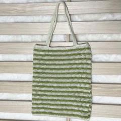 【ハンドメイド】ボーダー柄　トートバッグ