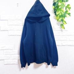 ジーユー　GU　パーカー　トレーナー　美品　M　黒　裏起毛　フード　メンズ　長袖