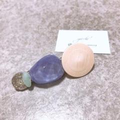 ヘアクリップ×シーグラス