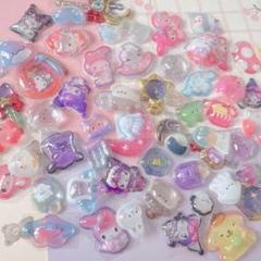 40個　ボンボンドロップシール　うるちゅる　立体シール　フレーク　被りなし
