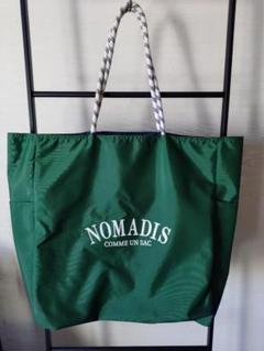 NOMADIS グリーンエコバッグ NOMADIS - NOMADIS ノマディス トートバッグ グリーン×ネイビー