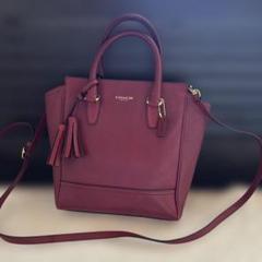★美品★コーチ ハンドバッグ ショルダーバッグ バーガンディ Coach バーガンディ ショルダーバッグ ハンドバッグ