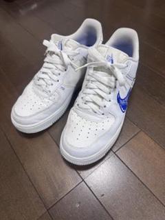 新品最終値下げ‼️NIKE ナイキAir Force 1 ホワイト　ブルー 楽天市場】ナイキ エアフォースワン 青（靴）の通販