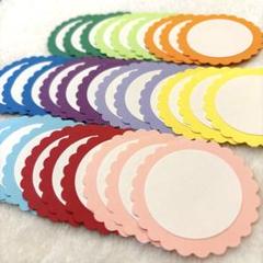 クラフトパンチ メッセージカード ビスケット型 10色 30枚 ハンドメイド